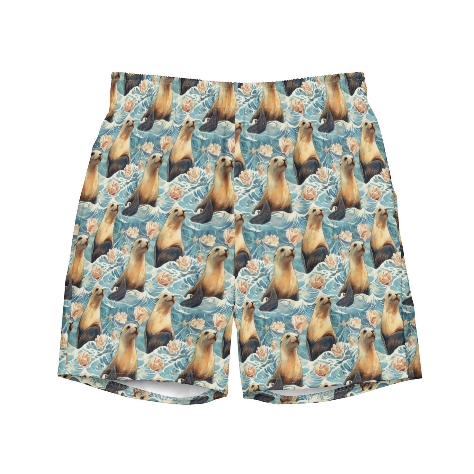 Seaside Sea Lion Men's Swim Trunks - Salinity Swimwear - Swim Trunks   - #tag1# - #tag2# - #tag3# - #tag4#