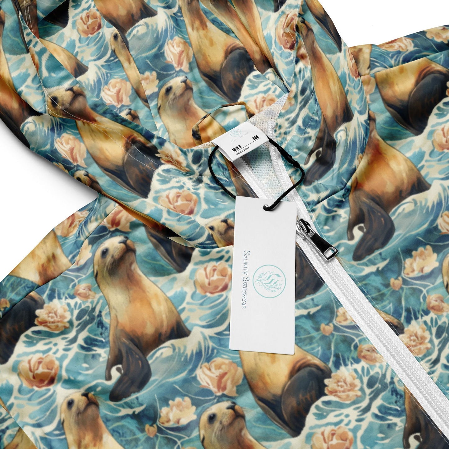 Seaside Sea Lion Men’s windbreaker - Salinity Swimwear -    - #tag1# - #tag2# - #tag3# - #tag4#