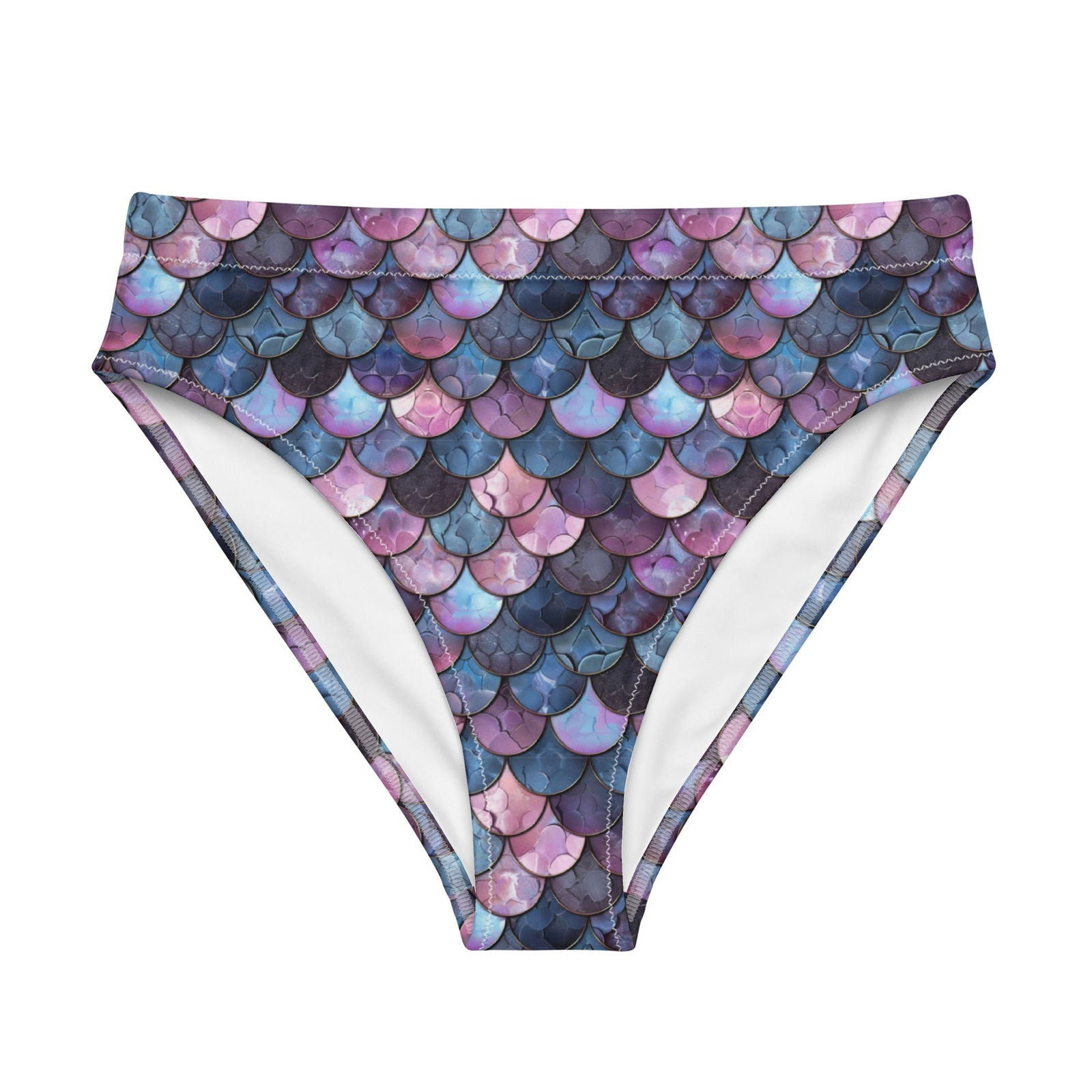 Shadowy Sea Siren Eco High-Waisted Bikini Bottom - Salinity Swimwear