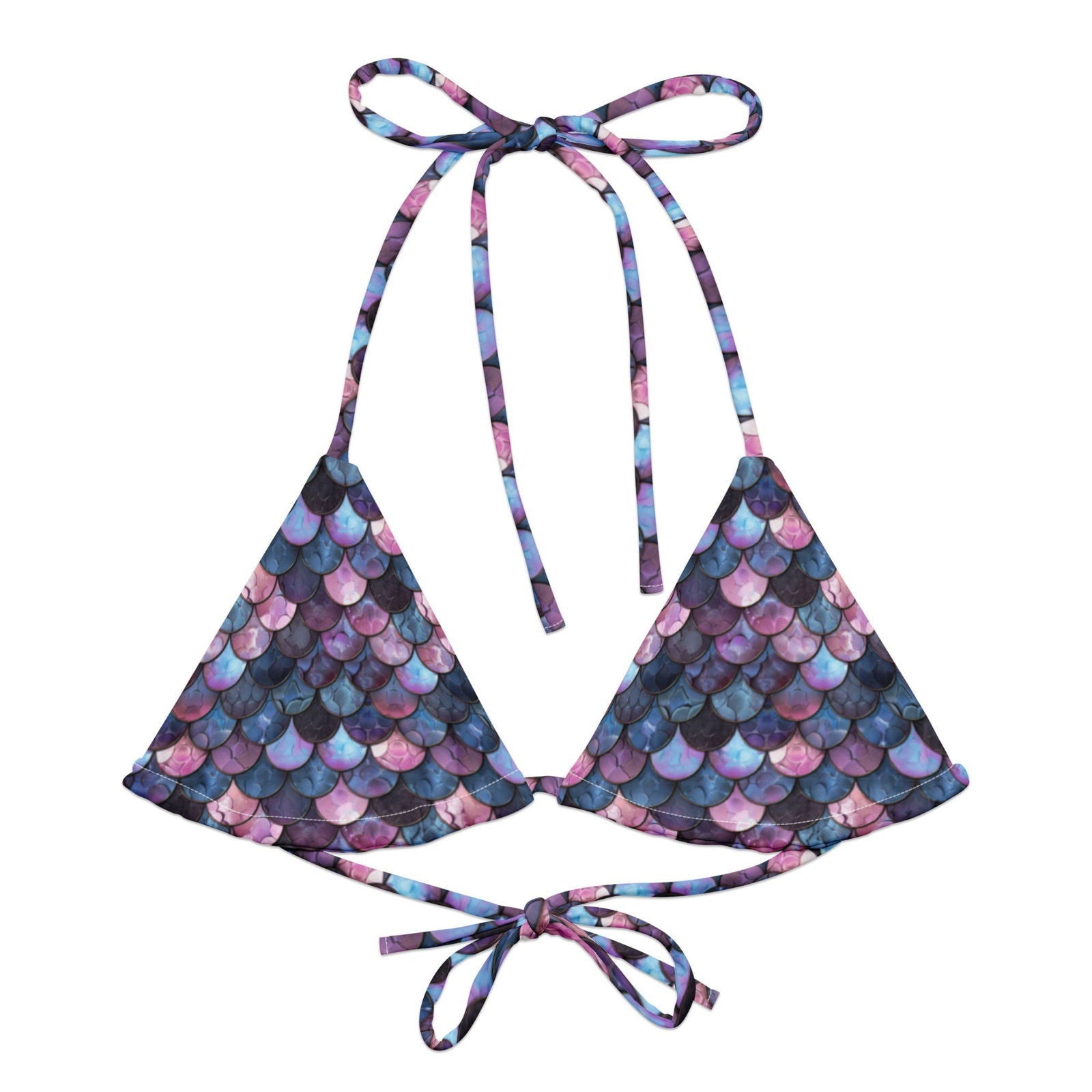 Shadowy Sea Siren Eco String Bikini Top - Salinity Swimwear
