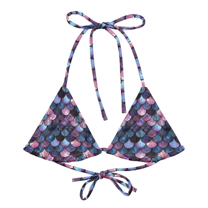 Shadowy Sea Siren Eco String Bikini Top - Salinity Swimwear