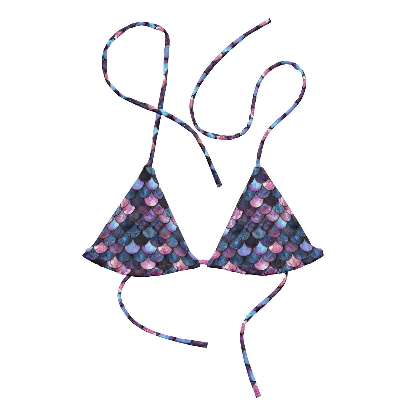 Shadowy Sea Siren Eco String Bikini Top - Salinity Swimwear