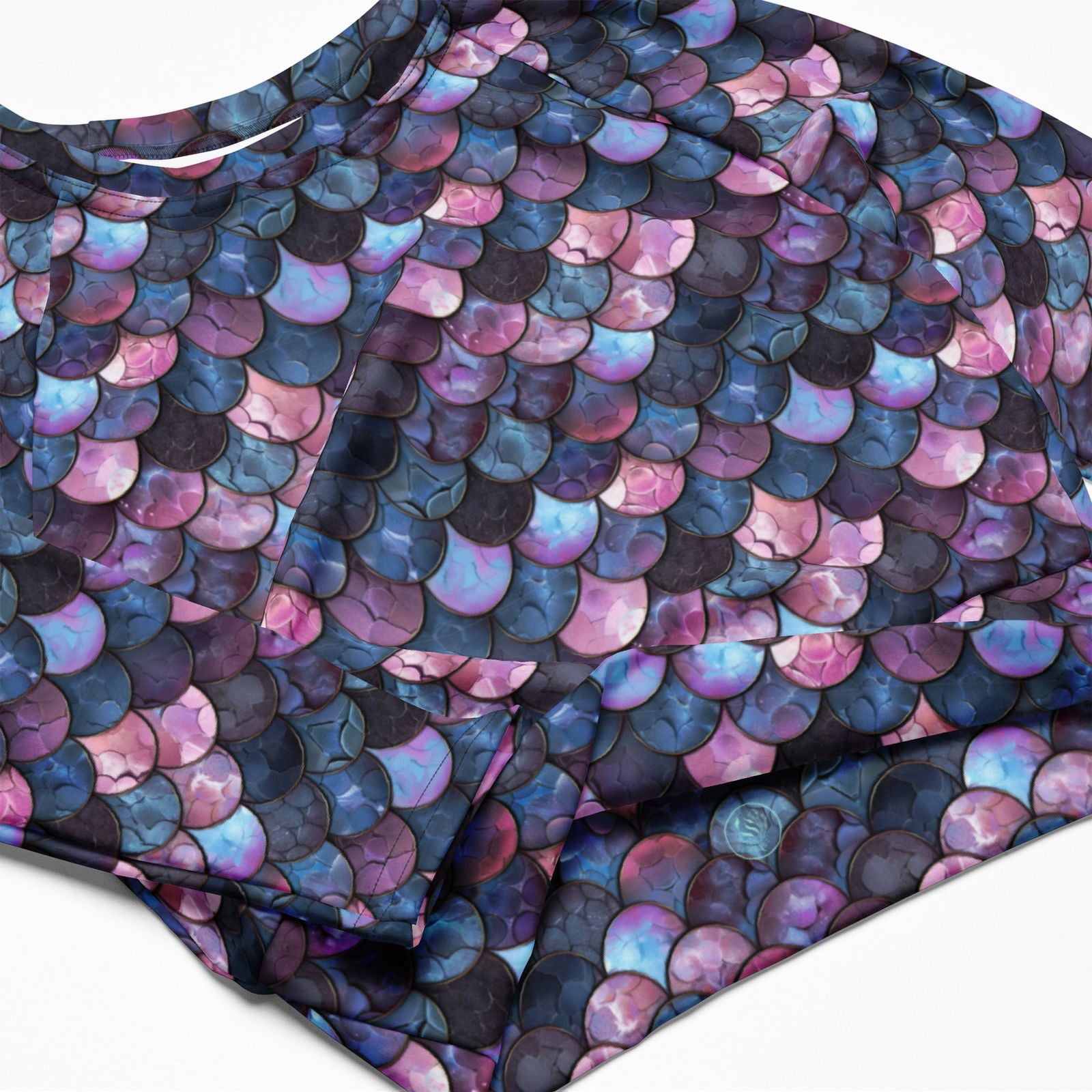 Shadowy Sea Siren Long Sleeve Eco Cropped Rash Guard - Salinity Swimwear