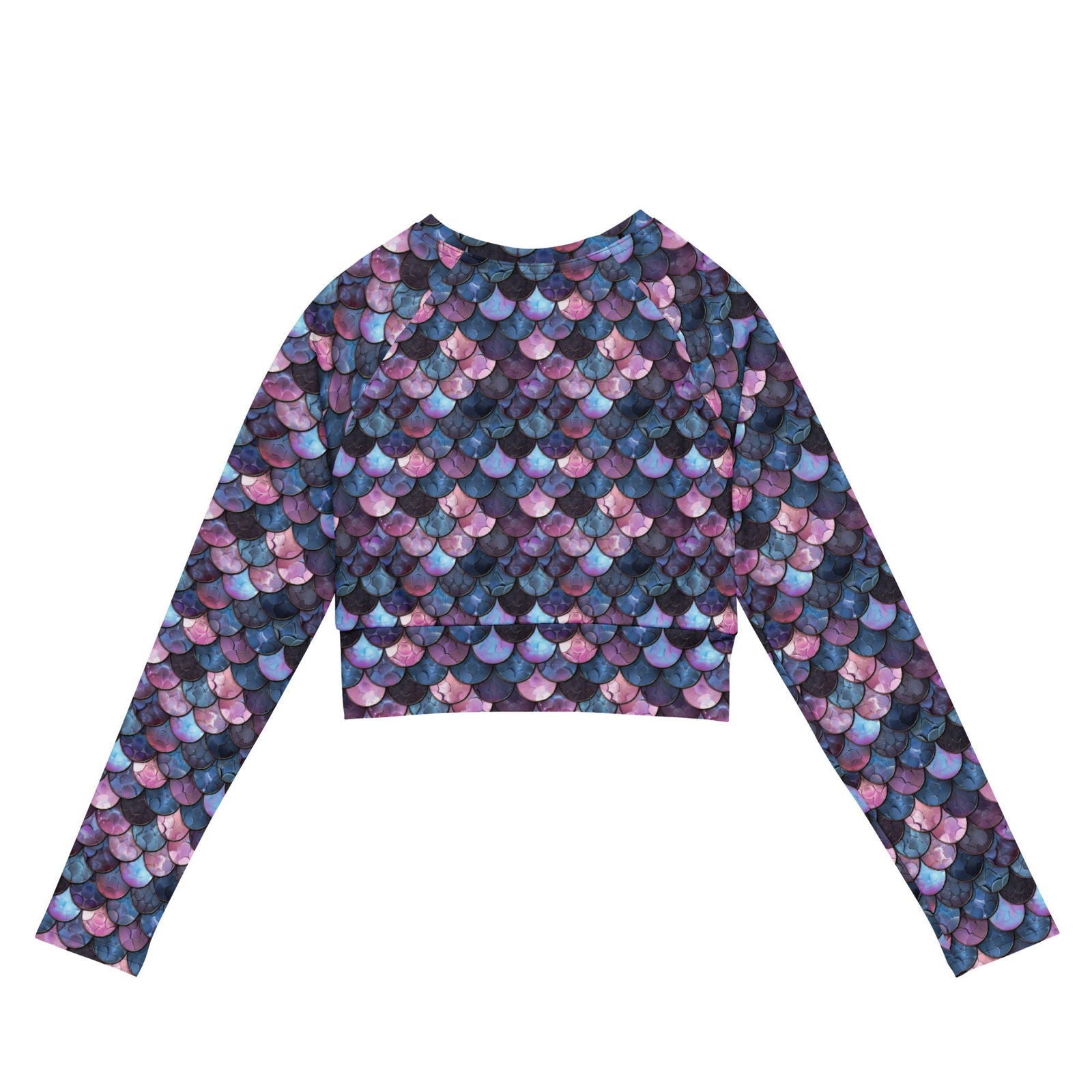 Shadowy Sea Siren Long Sleeve Eco Cropped Rash Guard - Salinity Swimwear