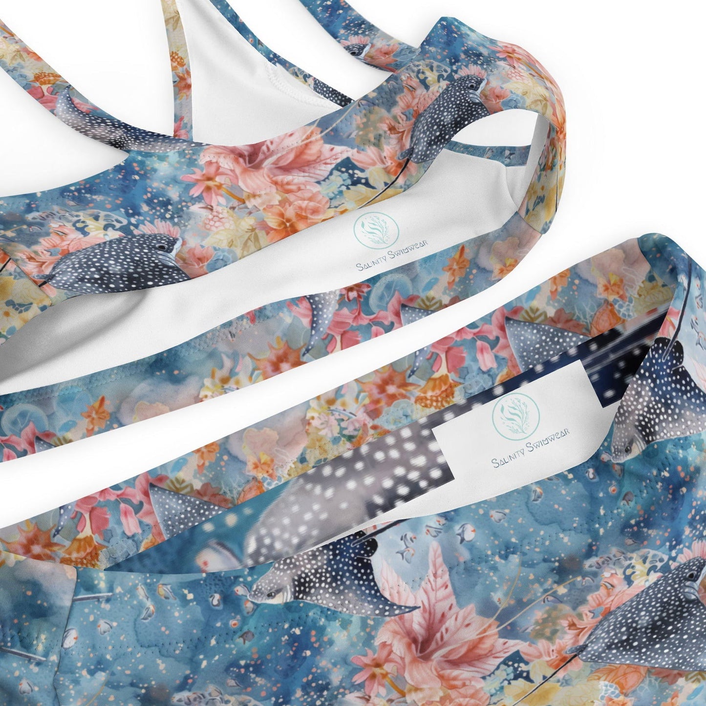 Spotted Eagle Ray Eco High-Waisted Bikini Set - Salinity Swimwear
