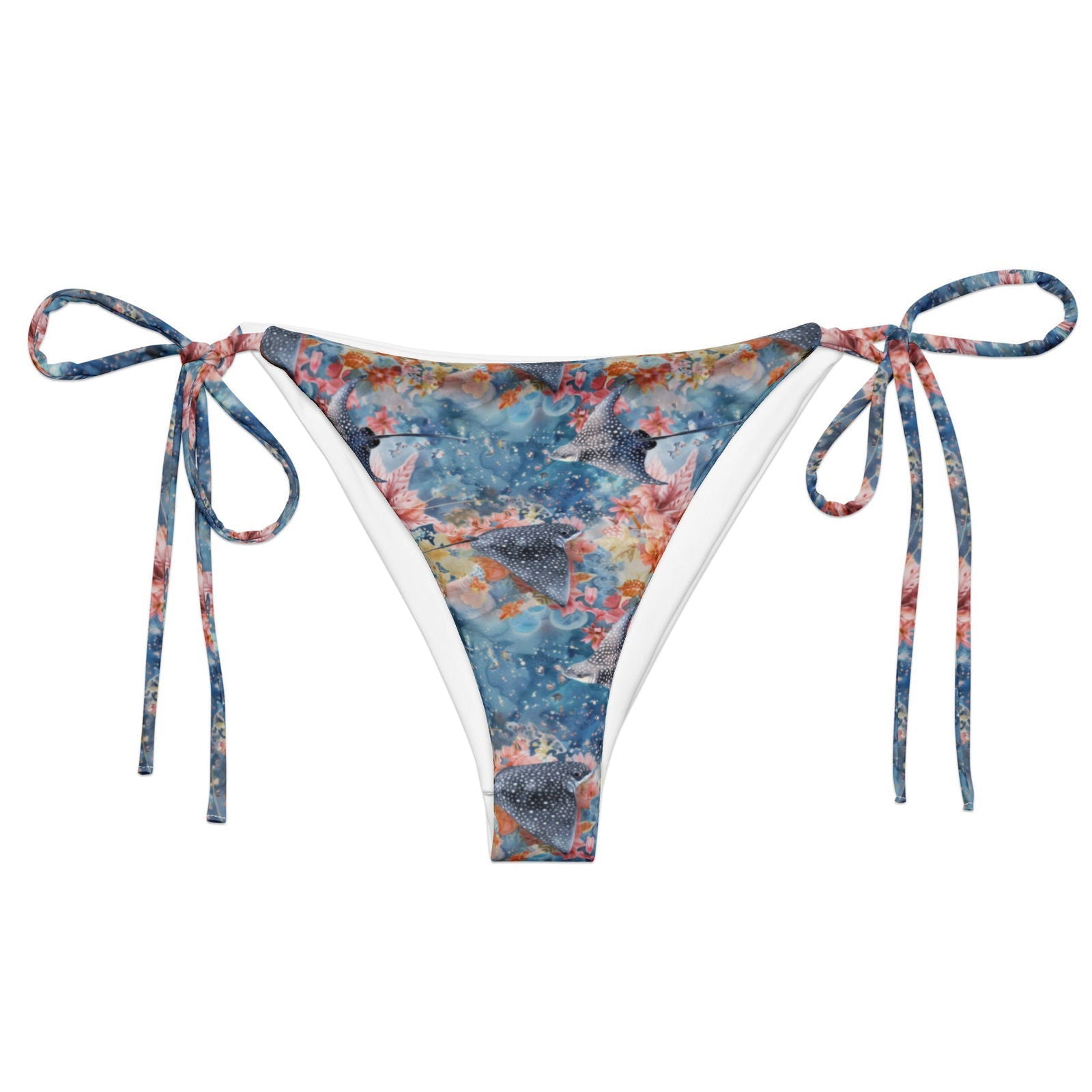 Spotted Eagle Ray Eco String Bikini Bottom - Salinity Swimwear