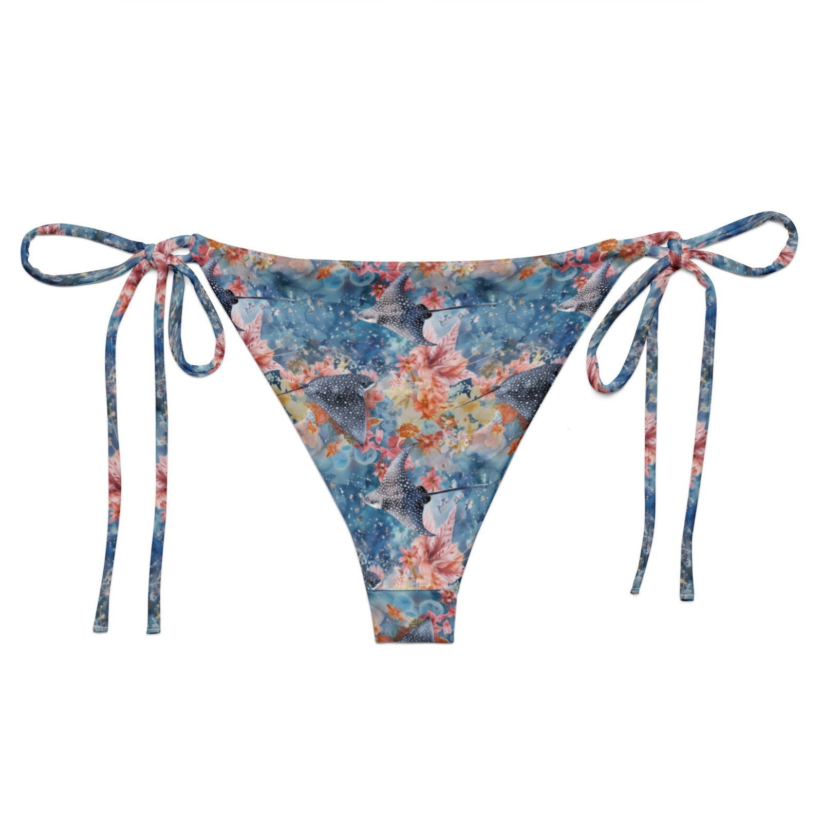 Spotted Eagle Ray Eco String Bikini Bottom - Salinity Swimwear