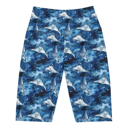 Starry Manta Ray Dance 8" Inch Dive Shorts - Salinity Swimwear - Shorts   - #tag1# - #tag2# - #tag3# - #tag4#