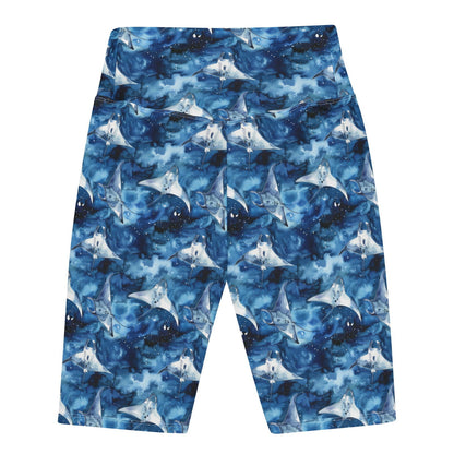Starry Manta Ray Dance 8" Inch Dive Shorts - Salinity Swimwear -    - #tag1# - #tag2# - #tag3# - #tag4#