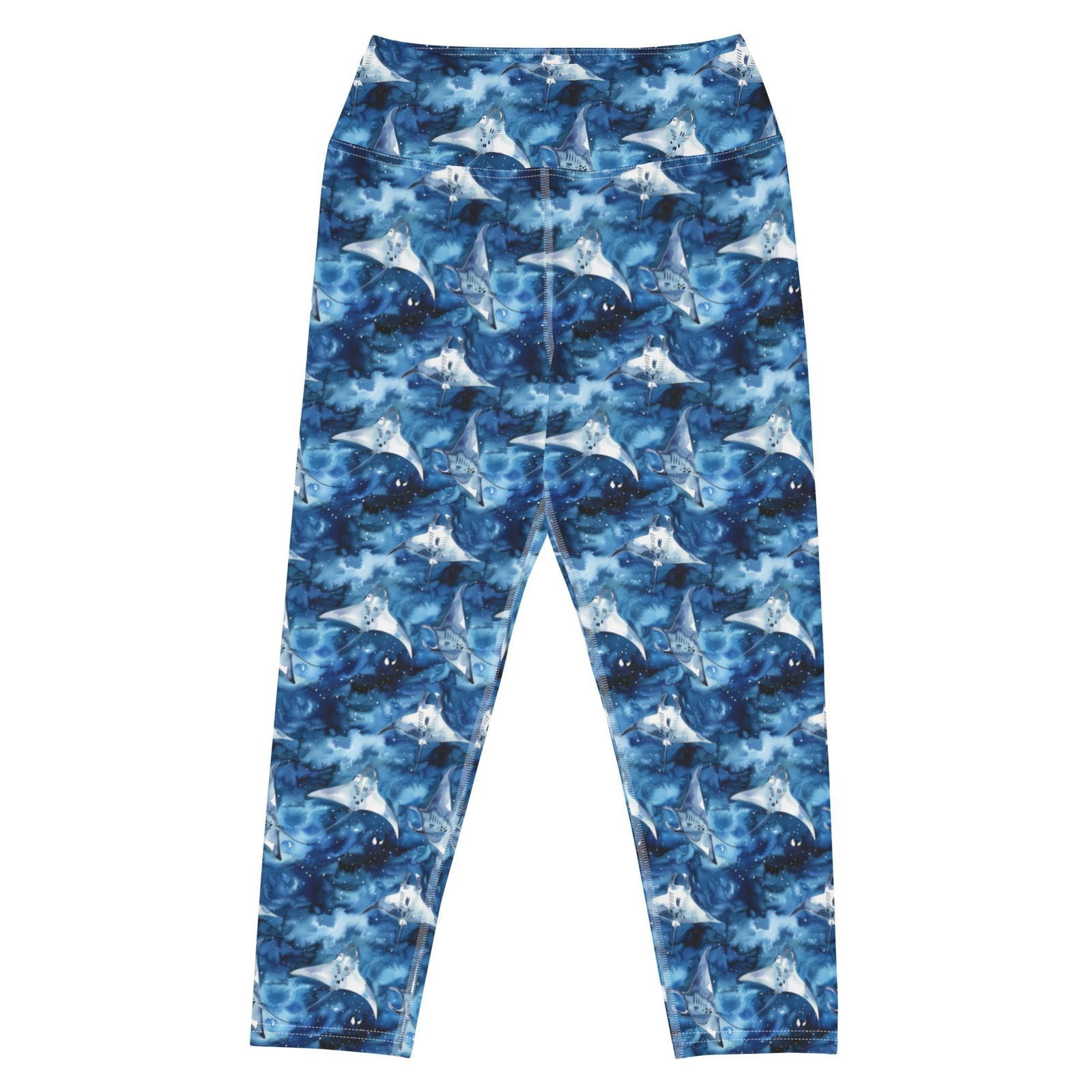 Starry Manta Ray Dance Capri Swim Leggings - Salinity Swimwear