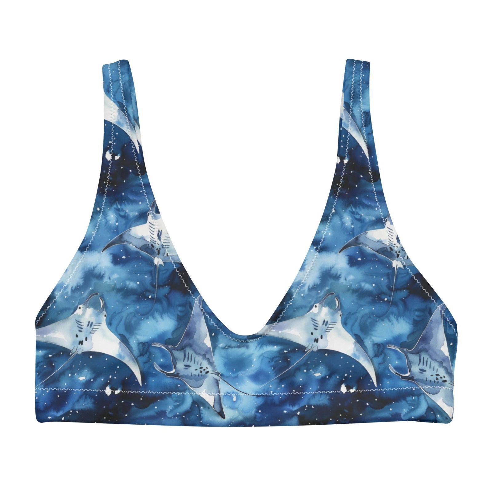 Starry Manta Ray Dance Eco Bikini Top - Salinity Swimwear
