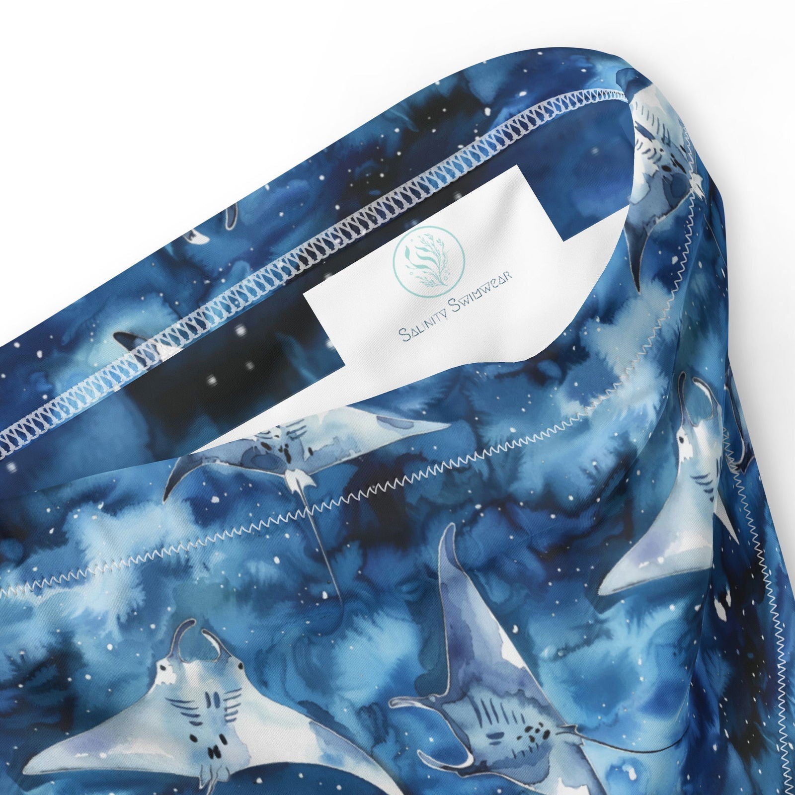 Starry Manta Ray Dance Eco High-Waisted Bikini Bottom - Salinity Swimwear