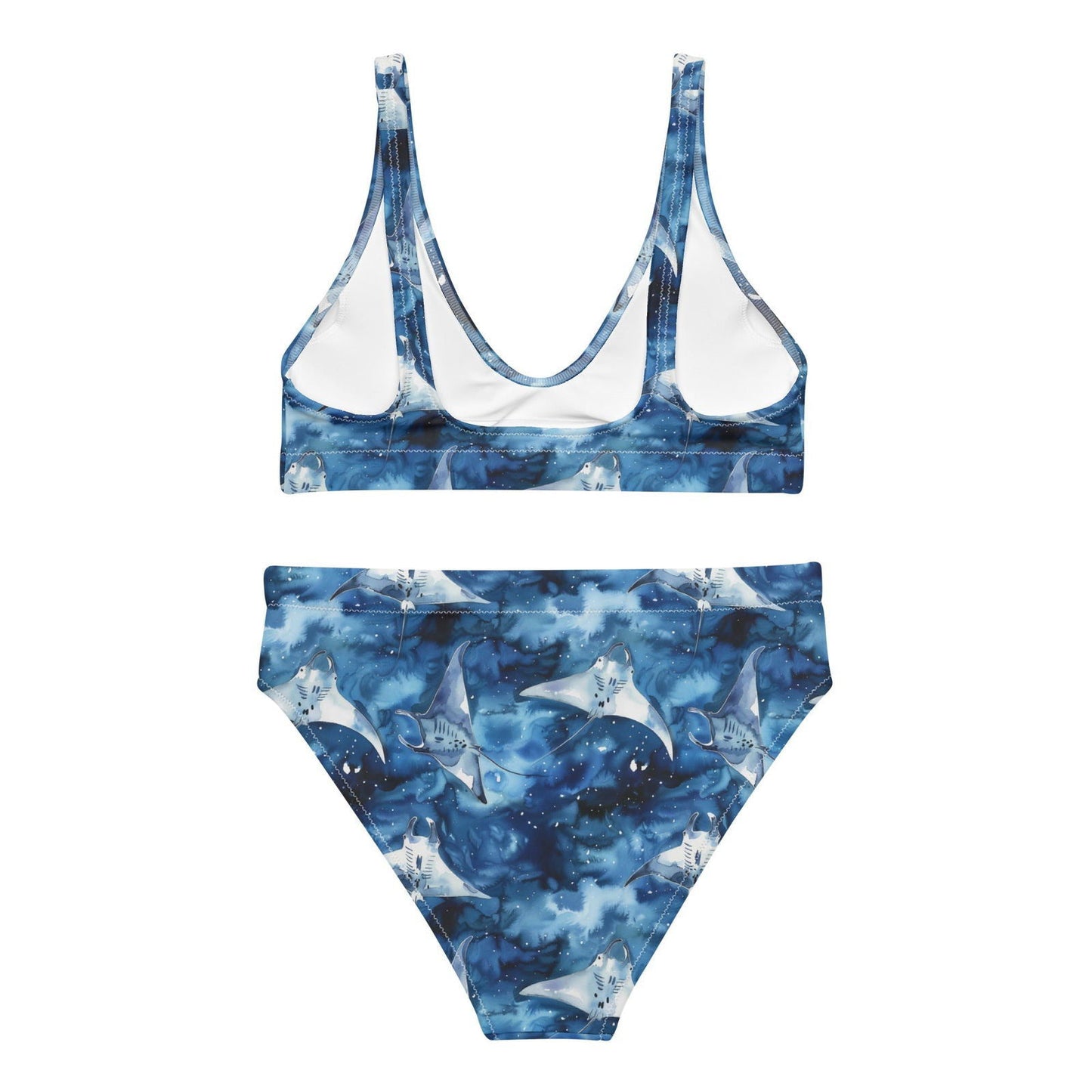 Starry Manta Ray Dance Eco High-Waisted Bikini Set - Salinity Swimwear