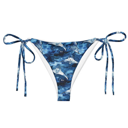 Starry Manta Ray Dance Eco String Bikini Bottom - Salinity Swimwear