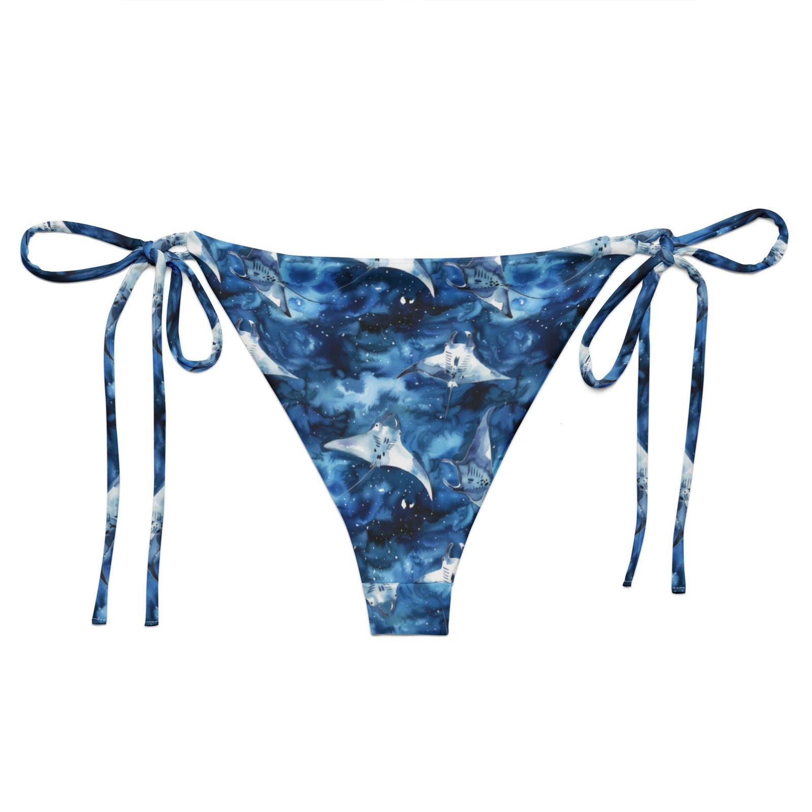 Starry Manta Ray Dance Eco String Bikini Bottom - Salinity Swimwear