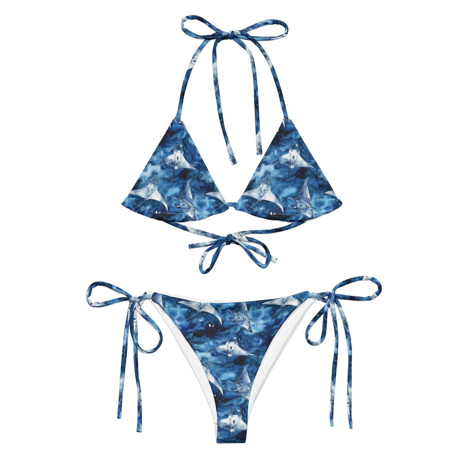 Starry Manta Ray Dance Eco String Bikini Set - Salinity Swimwear