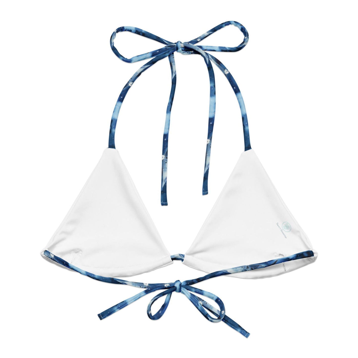 Starry Manta Ray Dance Eco String Bikini Top - Salinity Swimwear