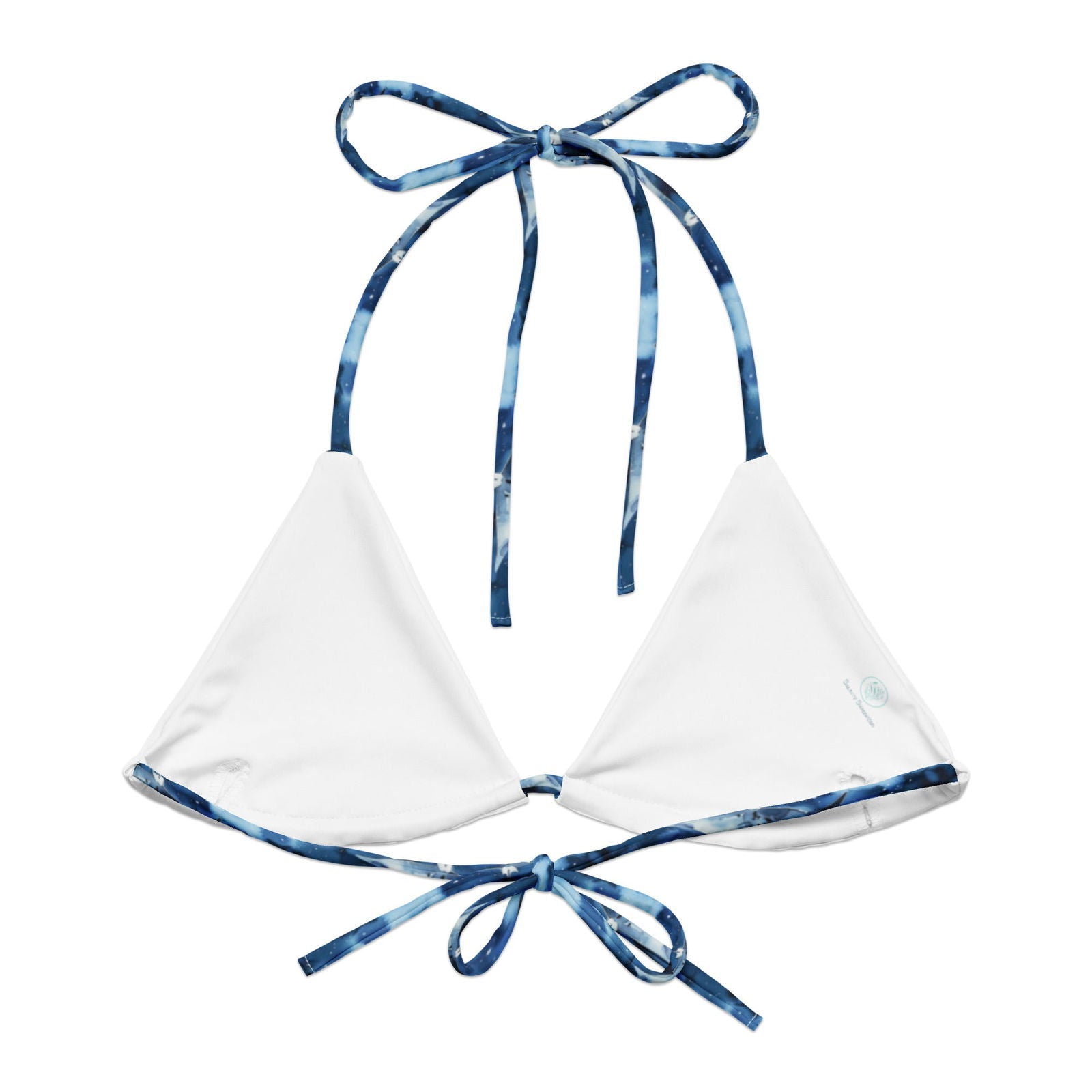 Starry Manta Ray Dance Eco String Bikini Top - Salinity Swimwear