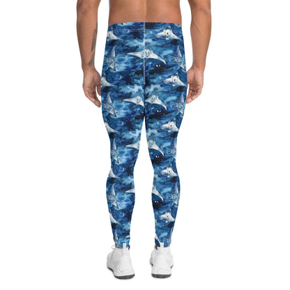 Starry Manta Ray Dance Men's Dive Leggings - Salinity Swimwear -    - #tag1# - #tag2# - #tag3# - #tag4#