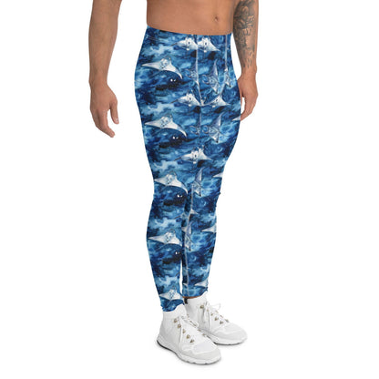 Starry Manta Ray Dance Men's Dive Leggings - Salinity Swimwear -    - #tag1# - #tag2# - #tag3# - #tag4#