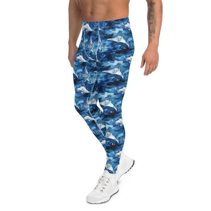 Starry Manta Ray Dance Men's Dive Leggings - Salinity Swimwear -    - #tag1# - #tag2# - #tag3# - #tag4#