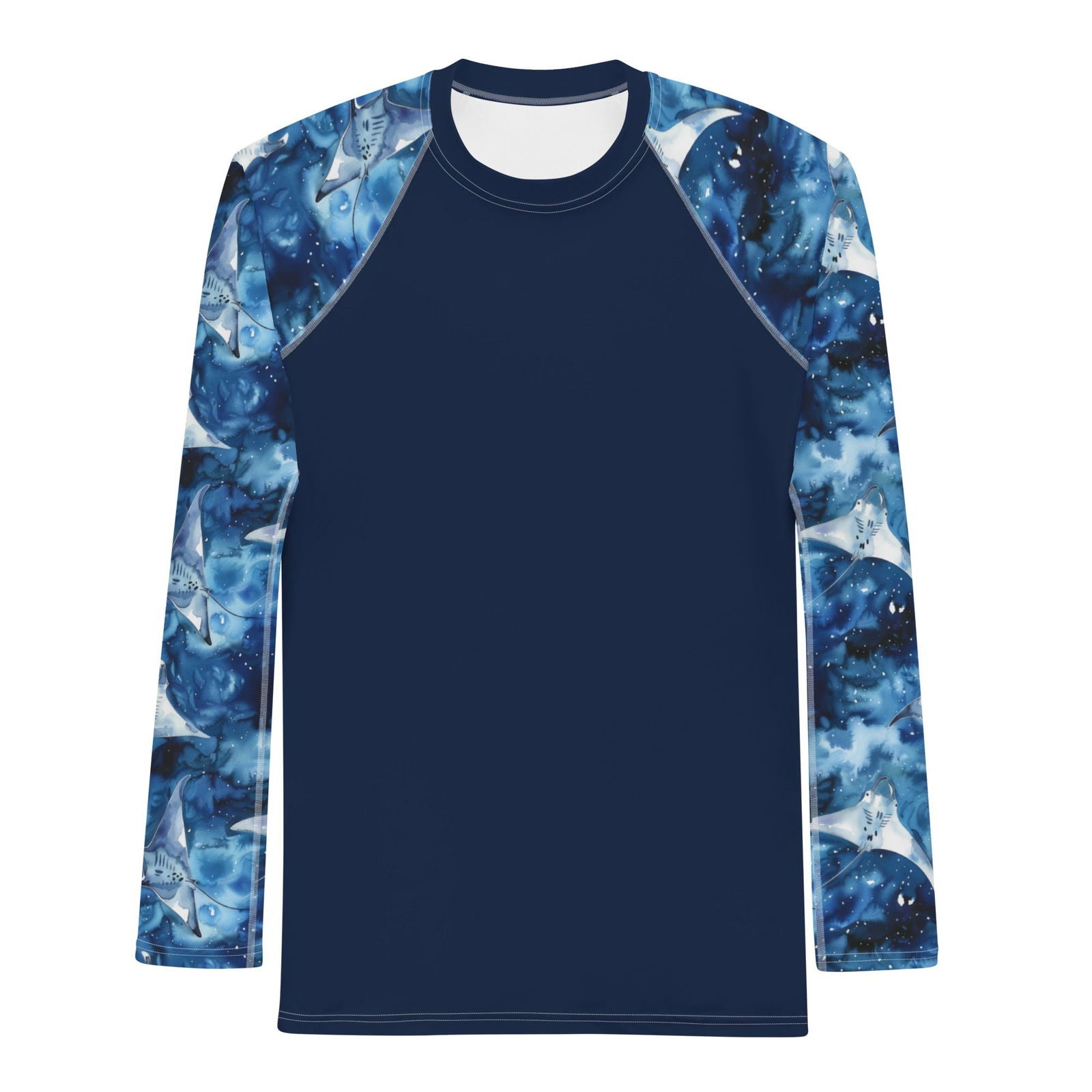 Starry Manta Ray Dance Men's Rash Guard - Salinity Swimwear - Rash Guard   - #tag1# - #tag2# - #tag3# - #tag4#