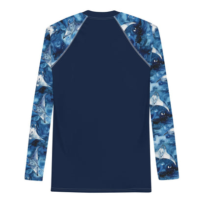 Starry Manta Ray Dance Men's Rash Guard - Salinity Swimwear -    - #tag1# - #tag2# - #tag3# - #tag4#