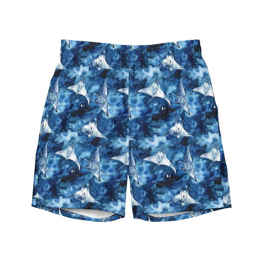 Starry Manta Ray Dance Men's Swim Trunks - Salinity Swimwear - Swim Trunks   - #tag1# - #tag2# - #tag3# - #tag4#