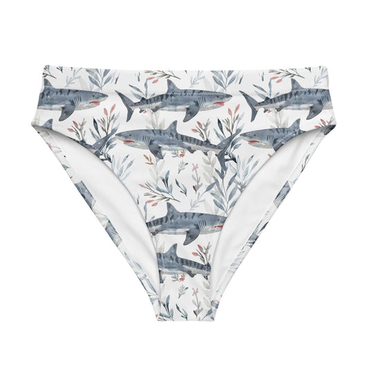 Tiger Shark Bloom Eco High-Waisted Bikini Bottom - Salinity Swimwear