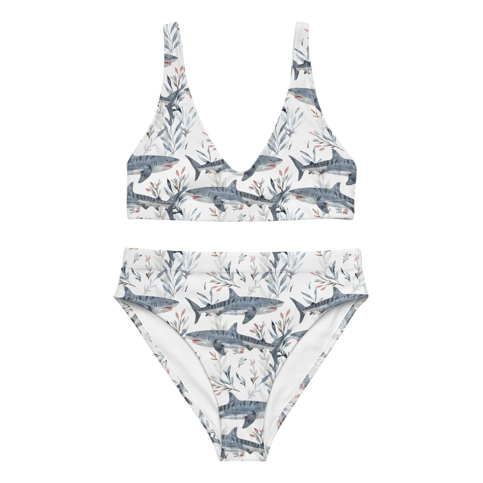 Tiger Shark Bloom Eco High-Waisted Bikini Set - Salinity Swimwear