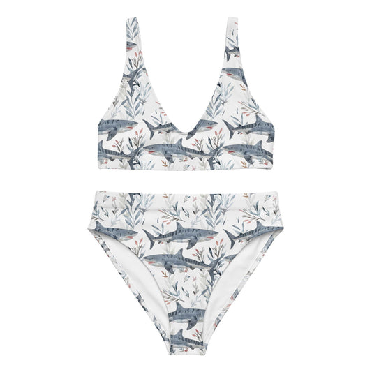 Tiger Shark Bloom Eco High-Waisted Bikini Set - Salinity Swimwear