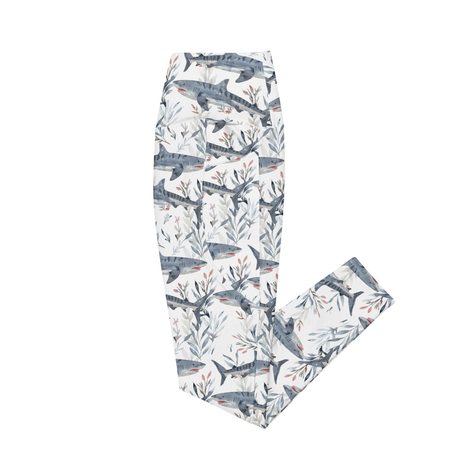 Tiger Shark Bloom Eco Swim Leggings With Pockets - Salinity Swimwear