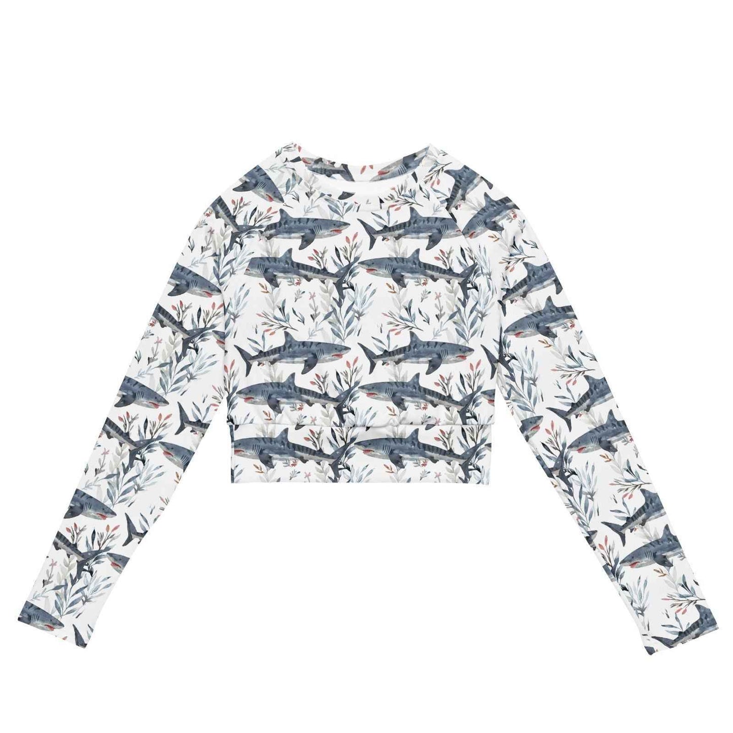 Tiger Shark Bloom Long Sleeve Eco Cropped Rash Guard