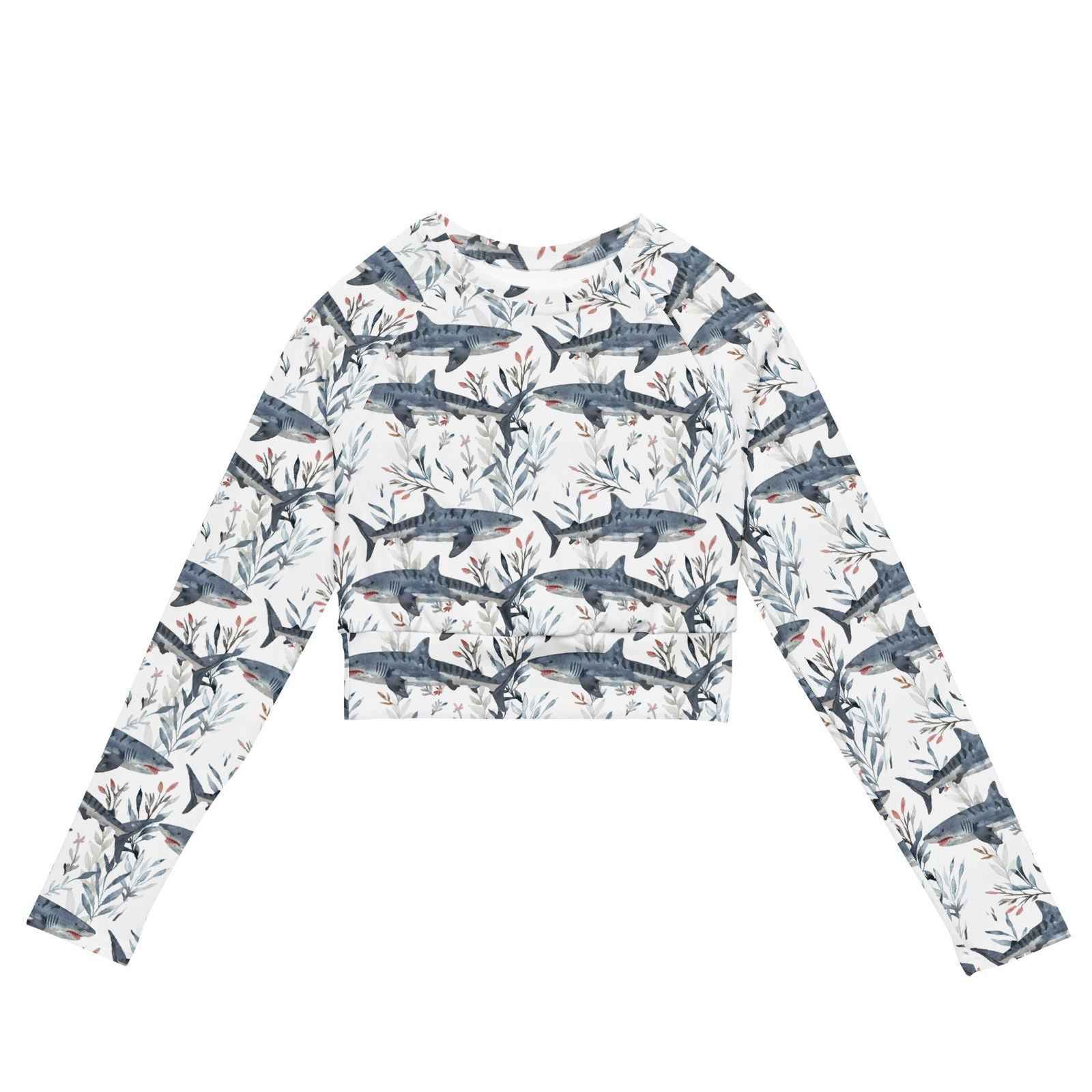 Tiger Shark Bloom Long Sleeve Eco Cropped Rash Guard