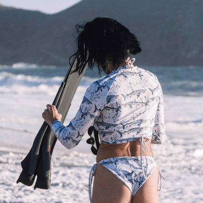 Tiger Shark Bloom Long Sleeve Eco Cropped Rash Guard