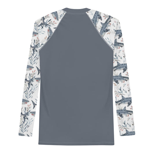 Tiger Shark Bloom Men's Rash Guard - Salinity Swimwear - Rash Guard   - #tag1# - #tag2# - #tag3# - #tag4#