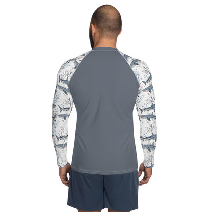 Tiger Shark Bloom Men's Rash Guard - Salinity Swimwear -    - #tag1# - #tag2# - #tag3# - #tag4#
