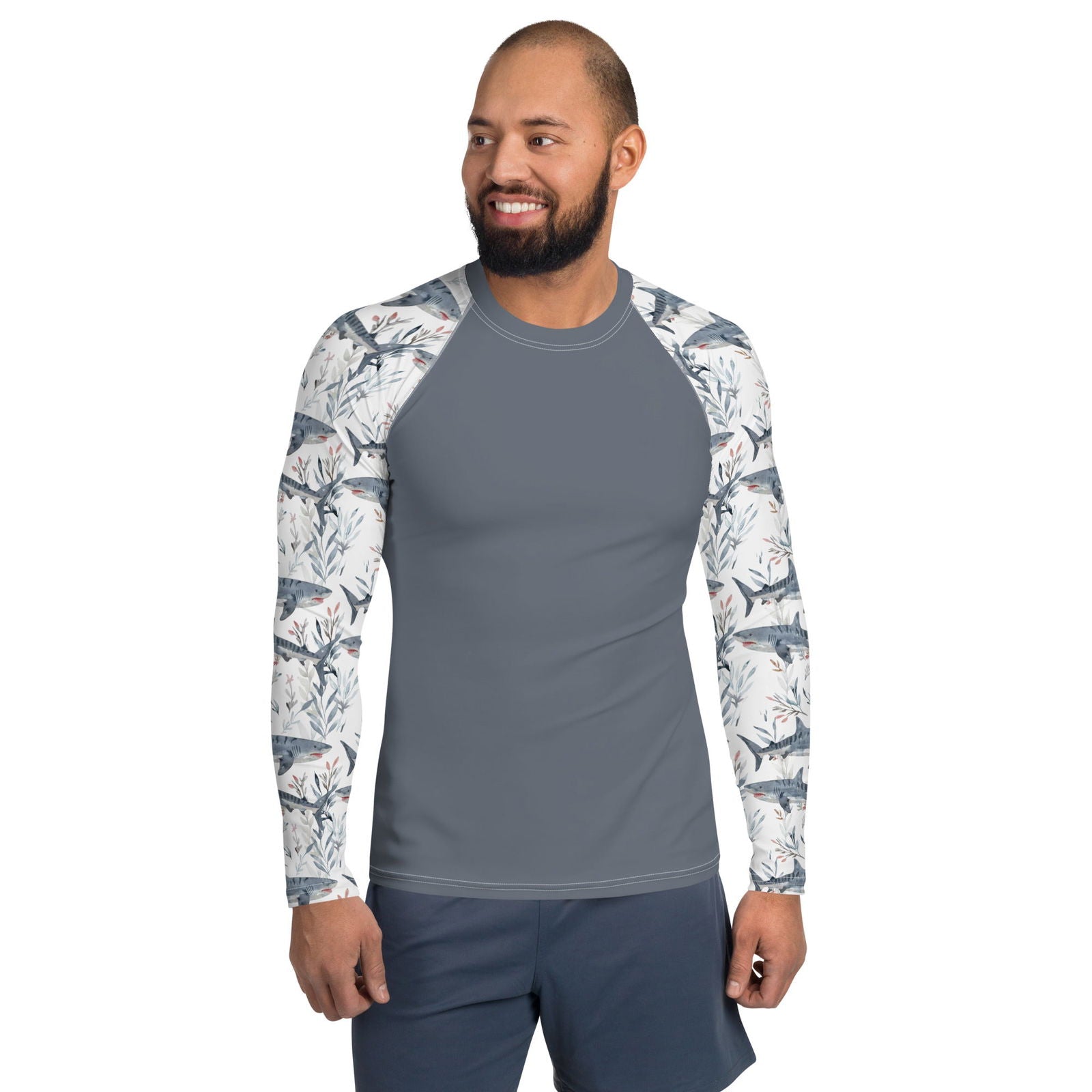 Tiger Shark Bloom Men's Rash Guard - Salinity Swimwear -    - #tag1# - #tag2# - #tag3# - #tag4#