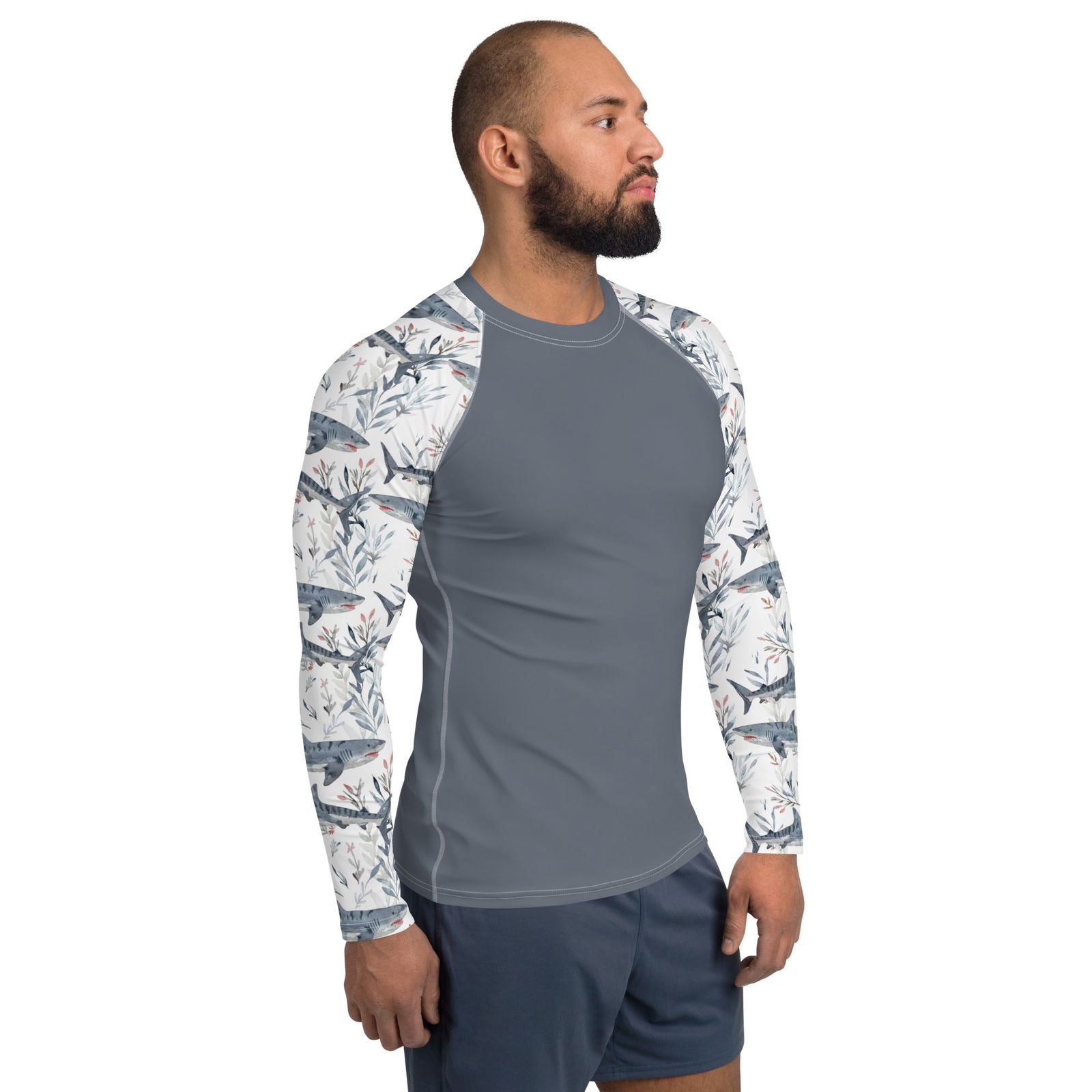 Tiger Shark Bloom Men's Rash Guard - Salinity Swimwear -    - #tag1# - #tag2# - #tag3# - #tag4#