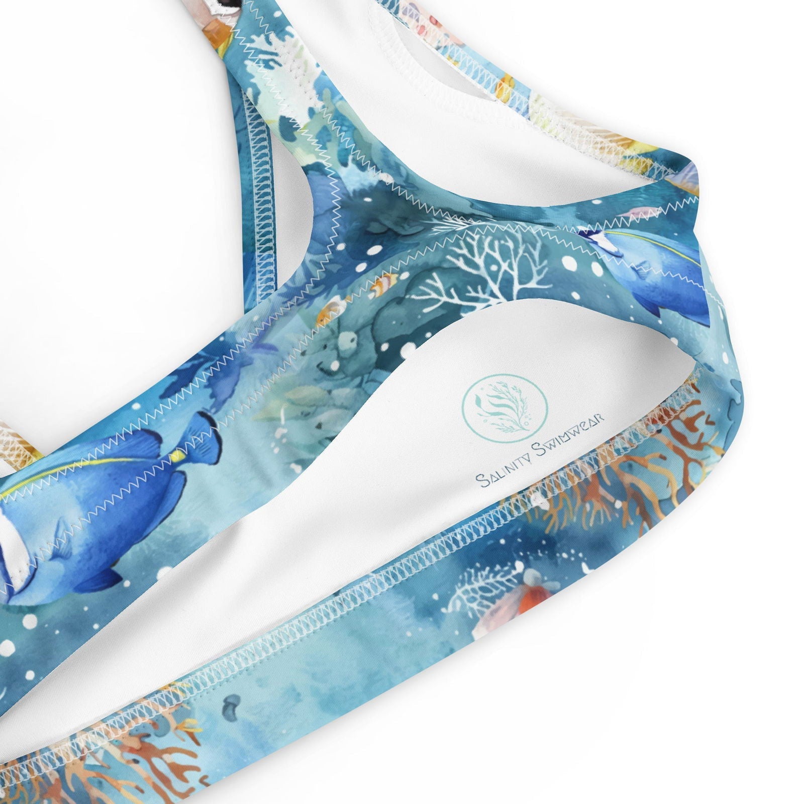 Tropical Reef Fish Eco Bikini Top - Salinity Swimwear