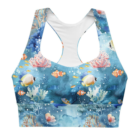 Tropical Reef Fish Eco Sports Bra Top - Salinity Swimwear