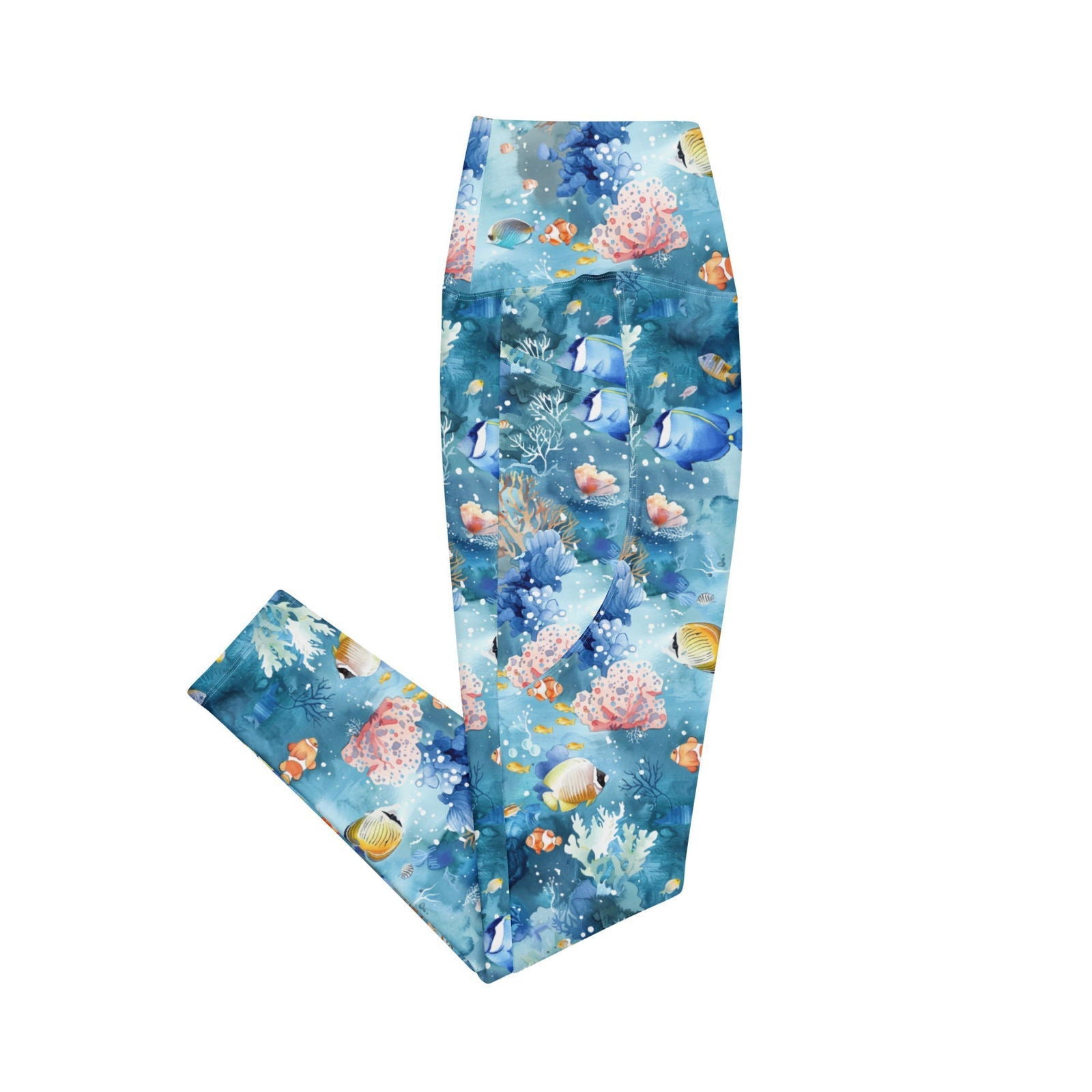Tropical Reef Fish Eco Swim Leggings With Pockets - Salinity Swimwear