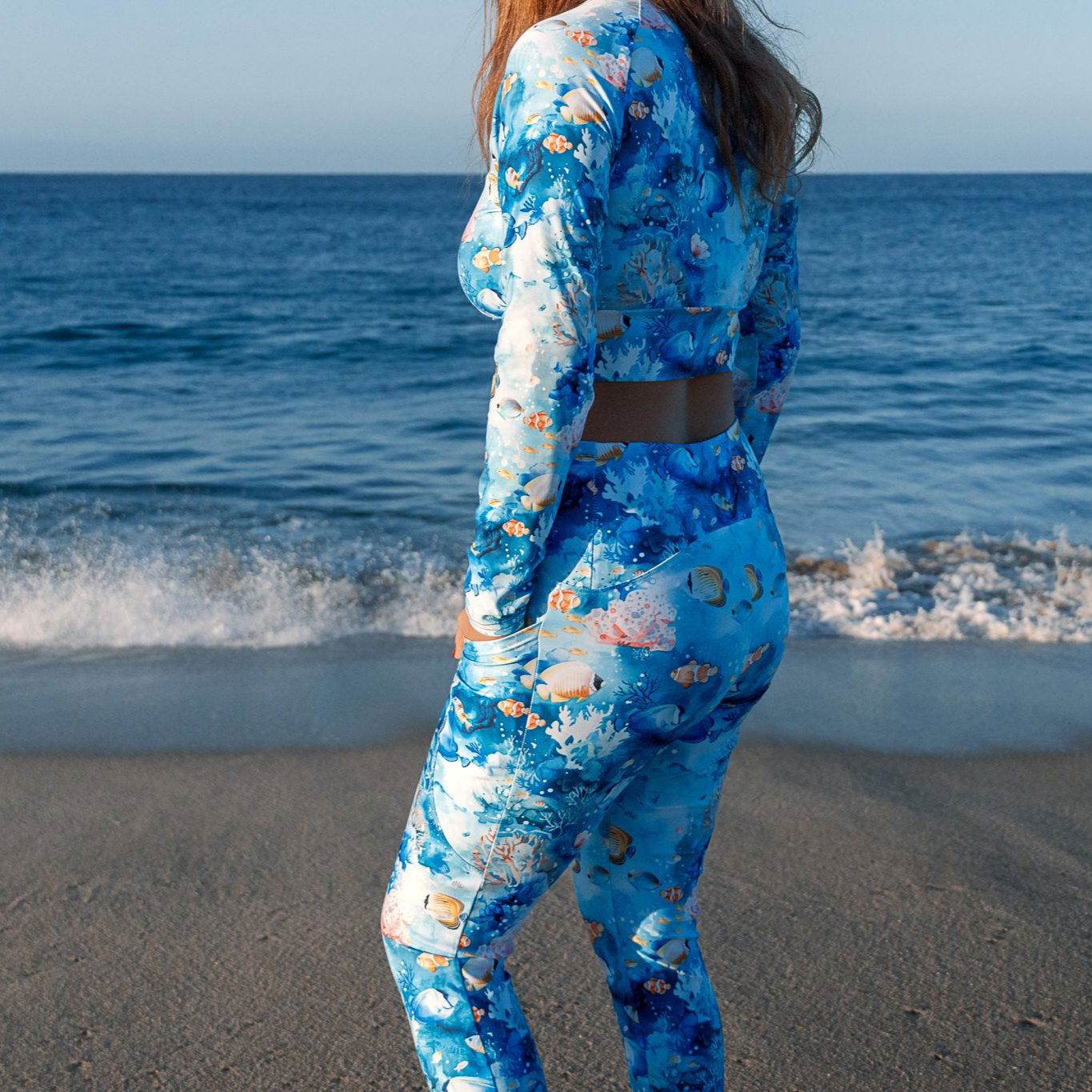 Tropical Reef Fish Eco Swim Leggings With Pockets - Salinity Swimwear