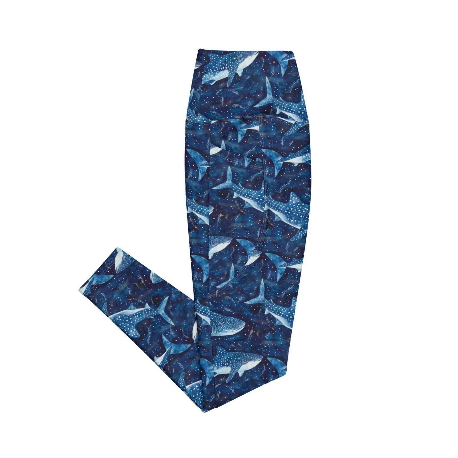 Whale Shark Dream Eco Swim Leggings With Pockets