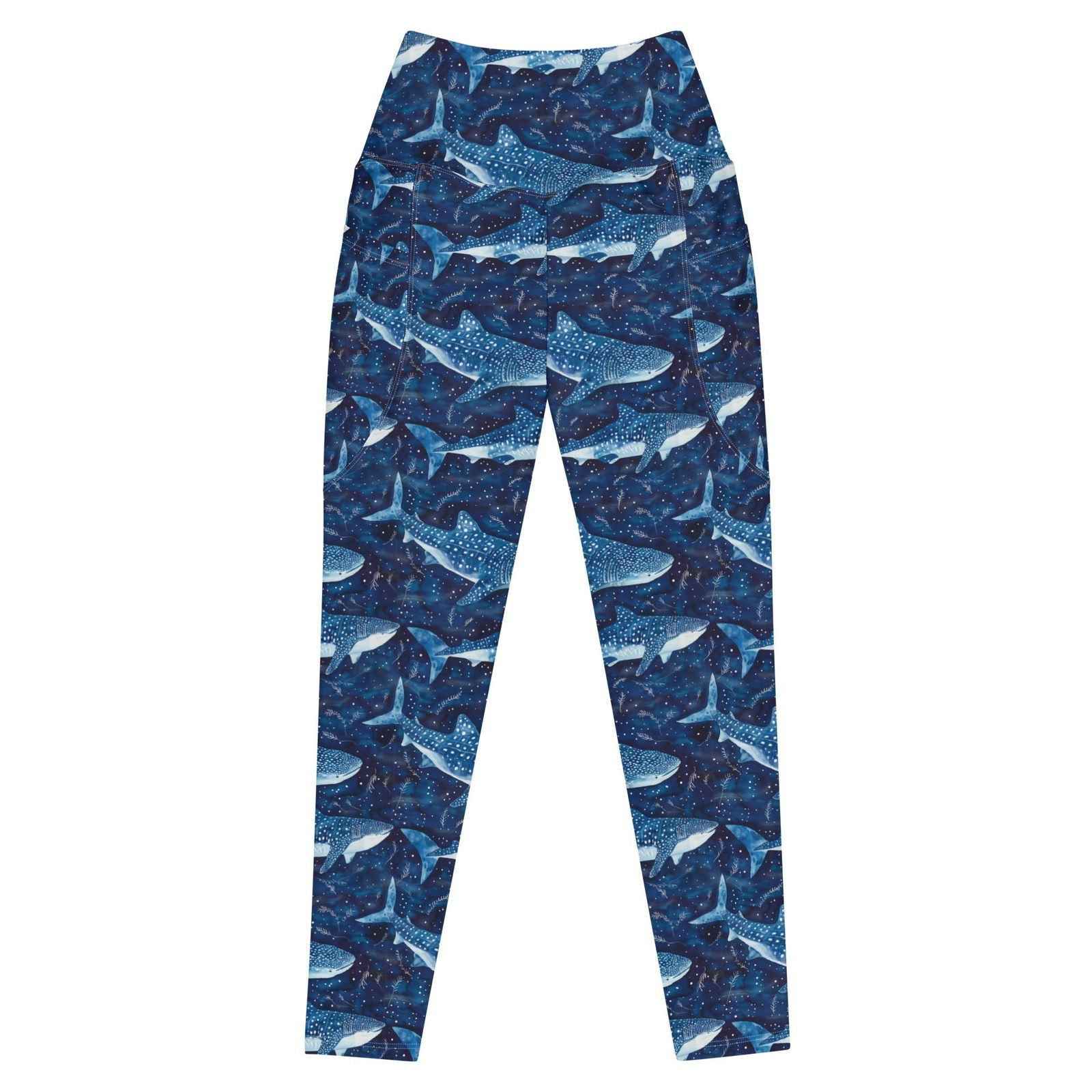 Whale Shark Dream Eco Swim Leggings With Pockets