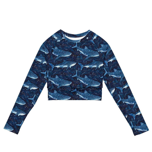 Whale Shark Dream Long Sleeve Eco Cropped Rash Guard - Salinity Swimwear