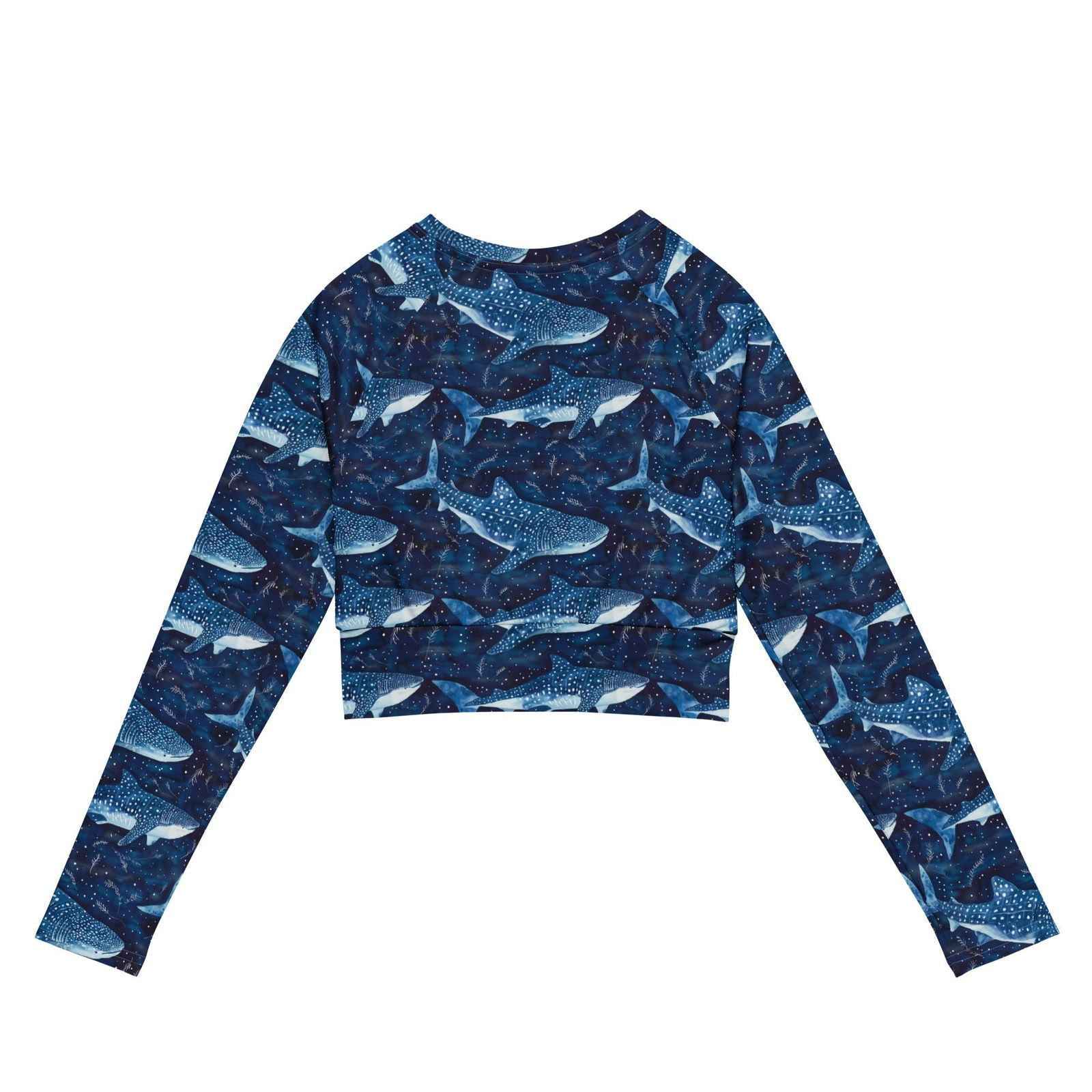 Whale Shark Dream Long Sleeve Eco Cropped Rash Guard