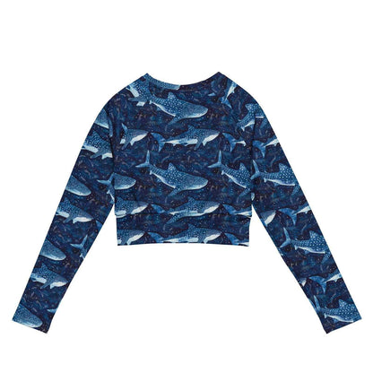 Whale Shark Dream Long Sleeve Eco Cropped Rash Guard