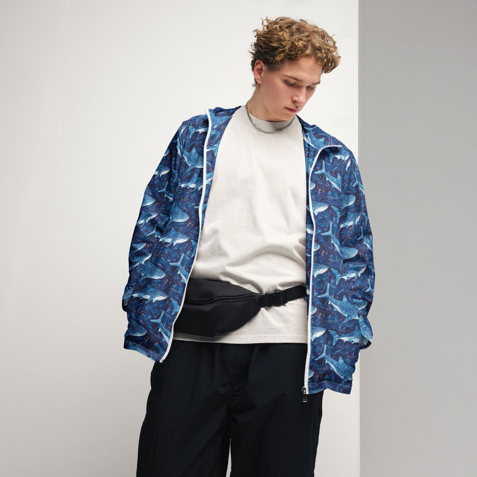 Whale Shark Dream Men’s Windbreaker - Salinity Swimwear -    - #tag1#