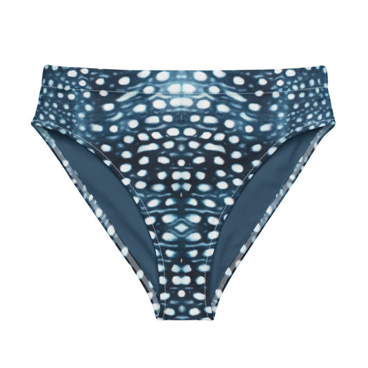 Whale Shark Mosaic Eco High-Waisted Bikini Bottom - Salinity Swimwear